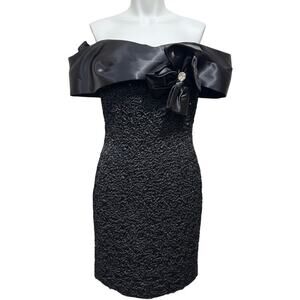 Fashion NetWork Strapless Textured Dress Women 9/10 Black Cocktail HOCO Prom